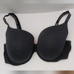 Victoria's Secret Charcoal Gray T-Shirt Push-Up Bra